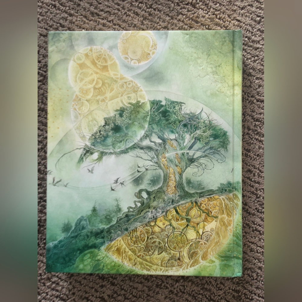 Abstract Green and Yellow Tree Art Canvas